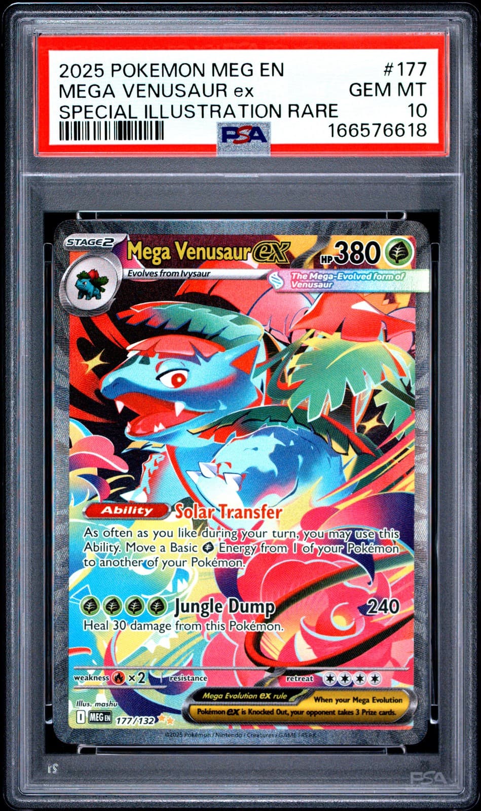 2025 POKEMON MEG EN-MEGA EVOLUTION #177 MEGA VENUSAUR EX PSA 10