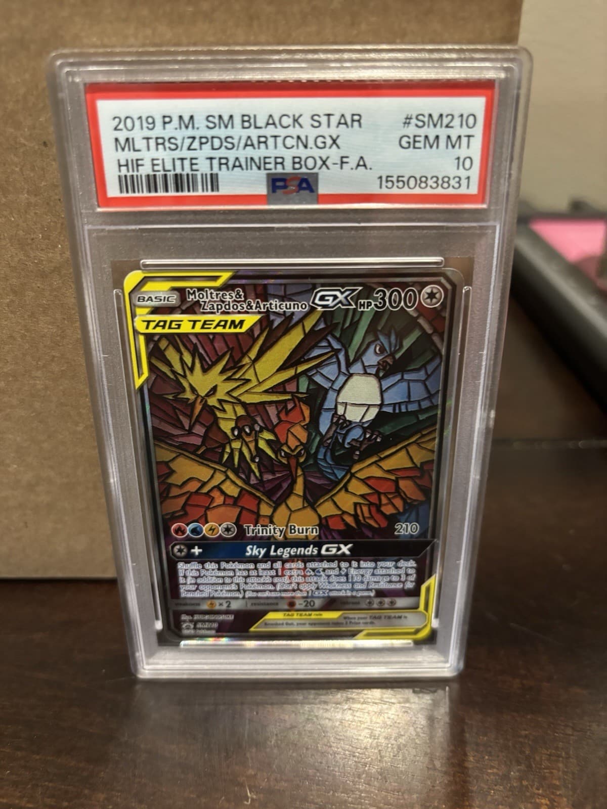 Pokemon Moltres & Zapdos & Articuno Gx Promo SM210 Hidden Fates ETB PSA 10