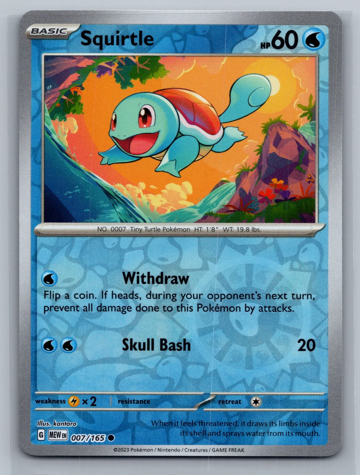 Squirtle 7/165 Scarlet & Violet 151 Reverse Holo Pokemon TCG NM — photo 1 of 2