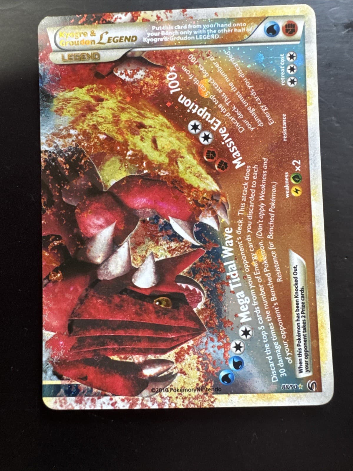 Kyogre & Groudon Legend (Bottom) 88/90 Undaunted Holo