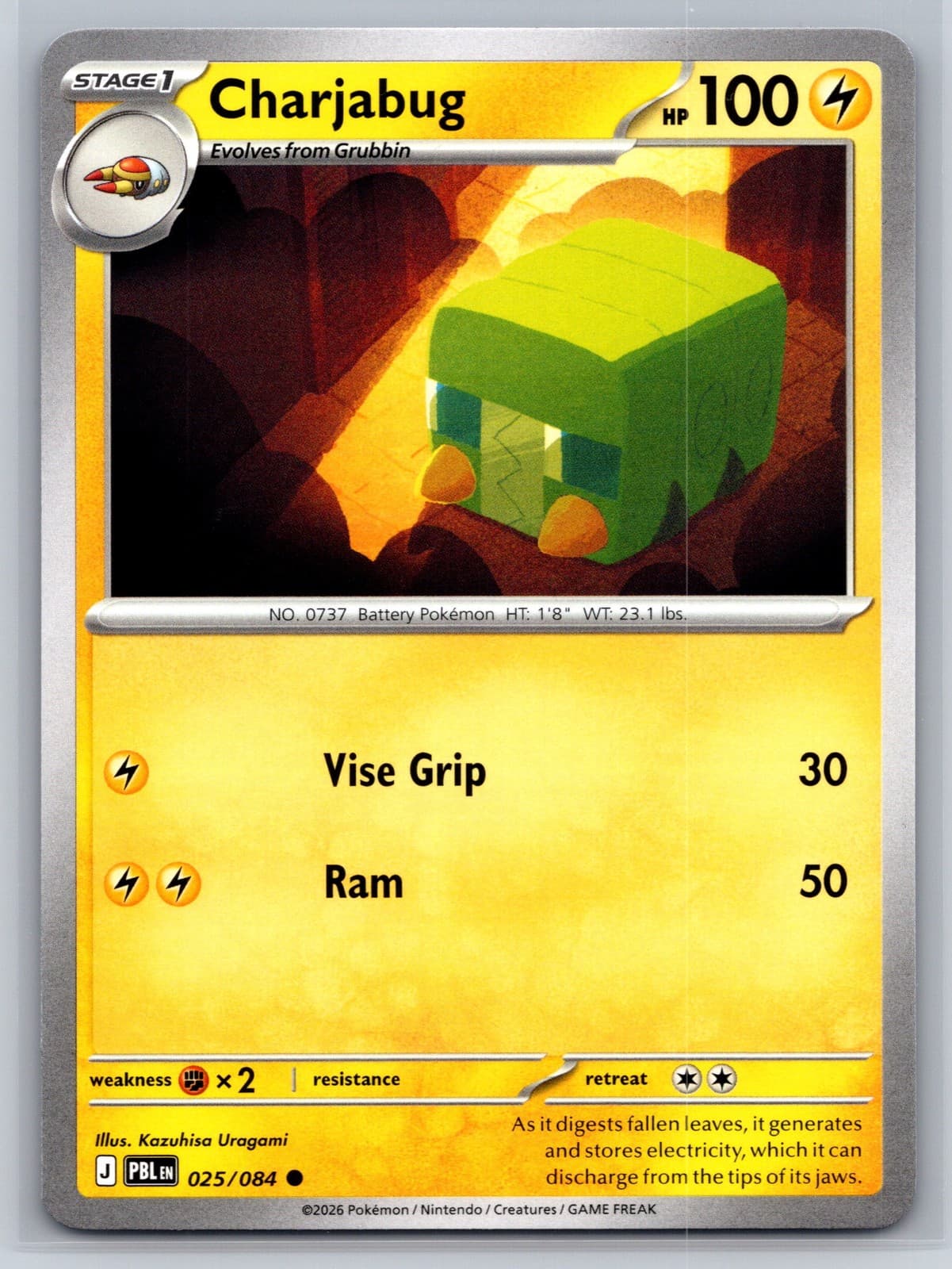 Charjabug Pokemon ME05: Pitch Black #025/084