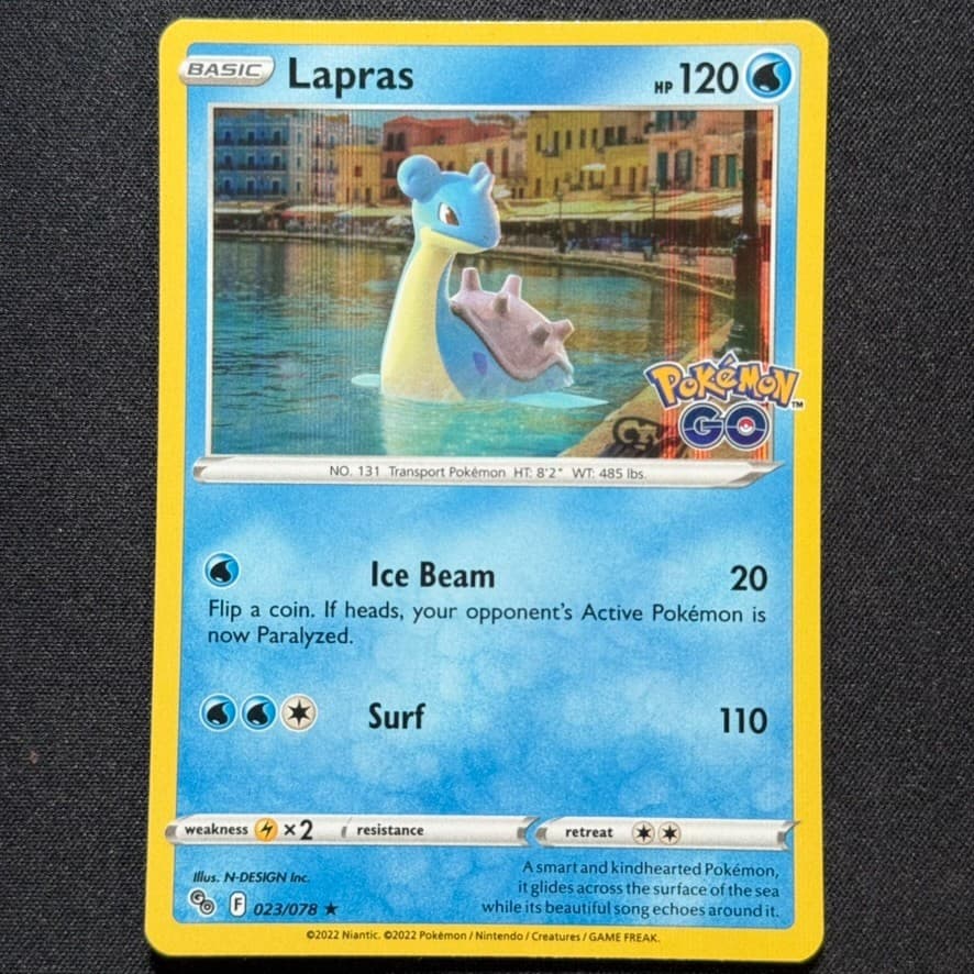 Lapras 23/78 Holo Rare SWSH: Pokemon Go Pokemon TCG