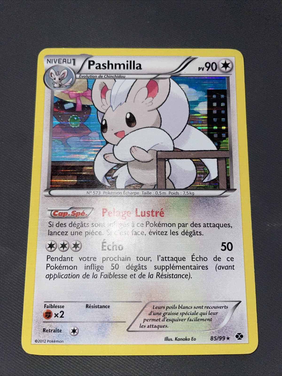PASHMILLA HOLO - POKEMON 85/99 N&B DESTINEES FUTURES EXCELLENT ETAT FR
