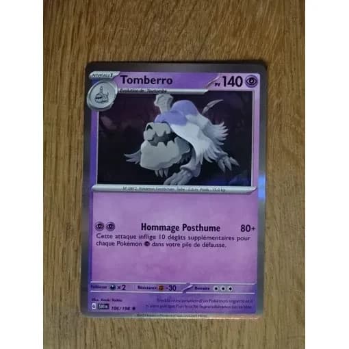 Carte pokemon Tomberro Holo 140 Pv 106/198 - Ecarlate Et Violet