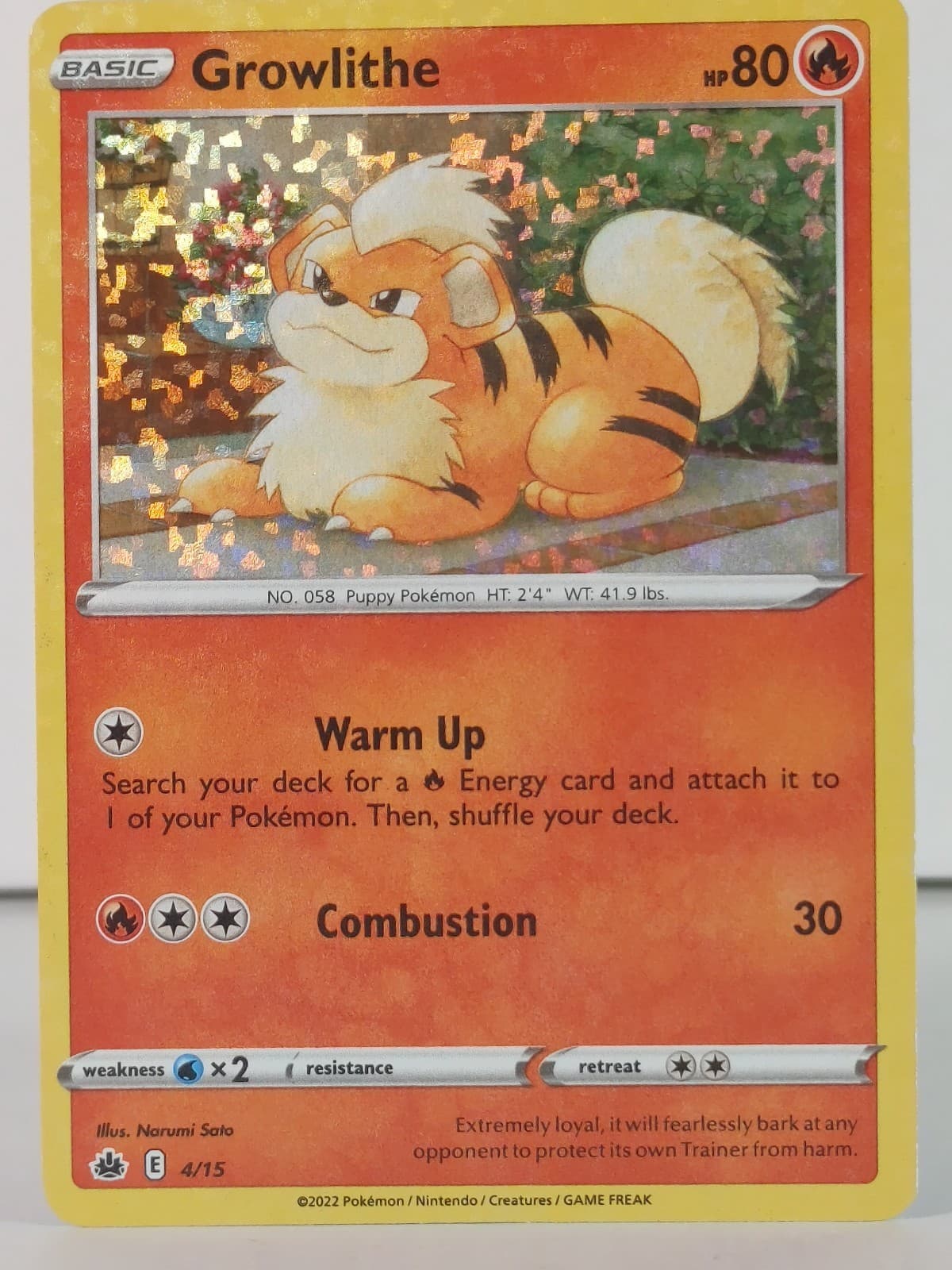 Growlithe - McDonald's Collection 2022 - 4/15 - Confetti Foil - Pokemon - A