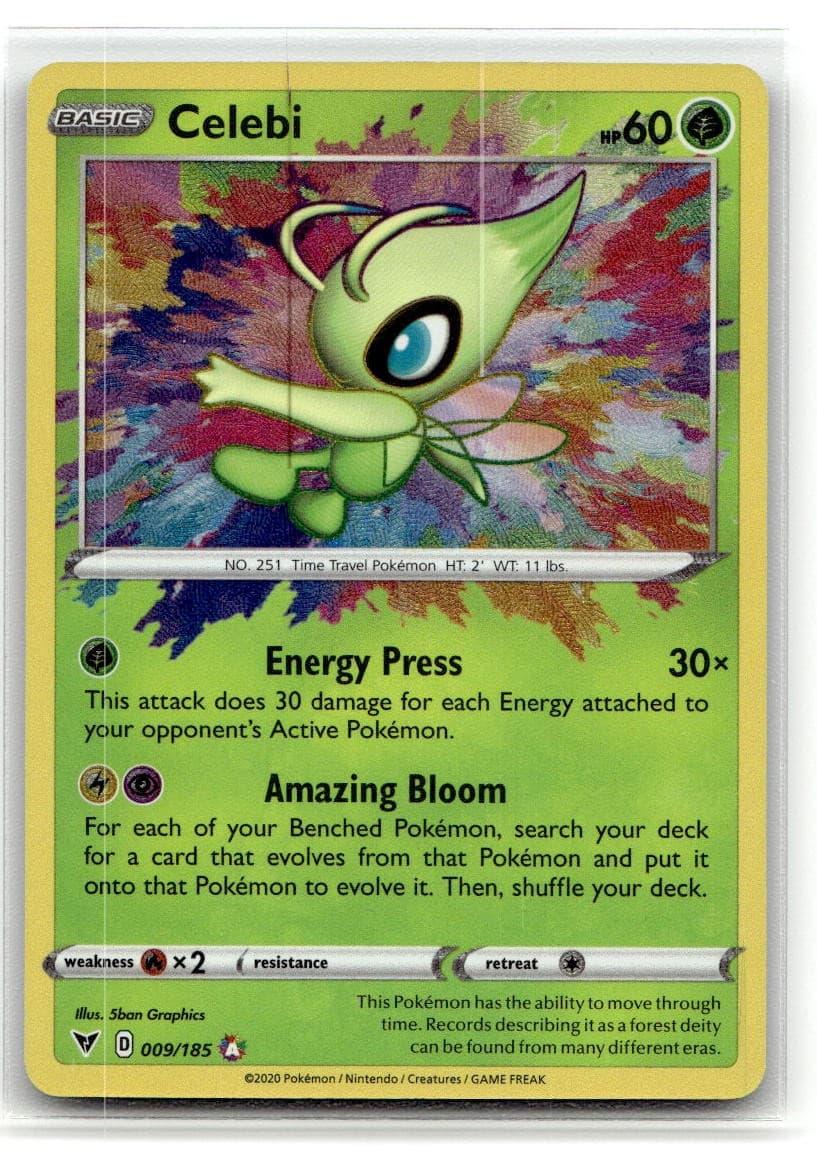 Celebi #9/185 (Holo) (NM) SWSH04: Vivid Voltage SWSH04 Pokemon