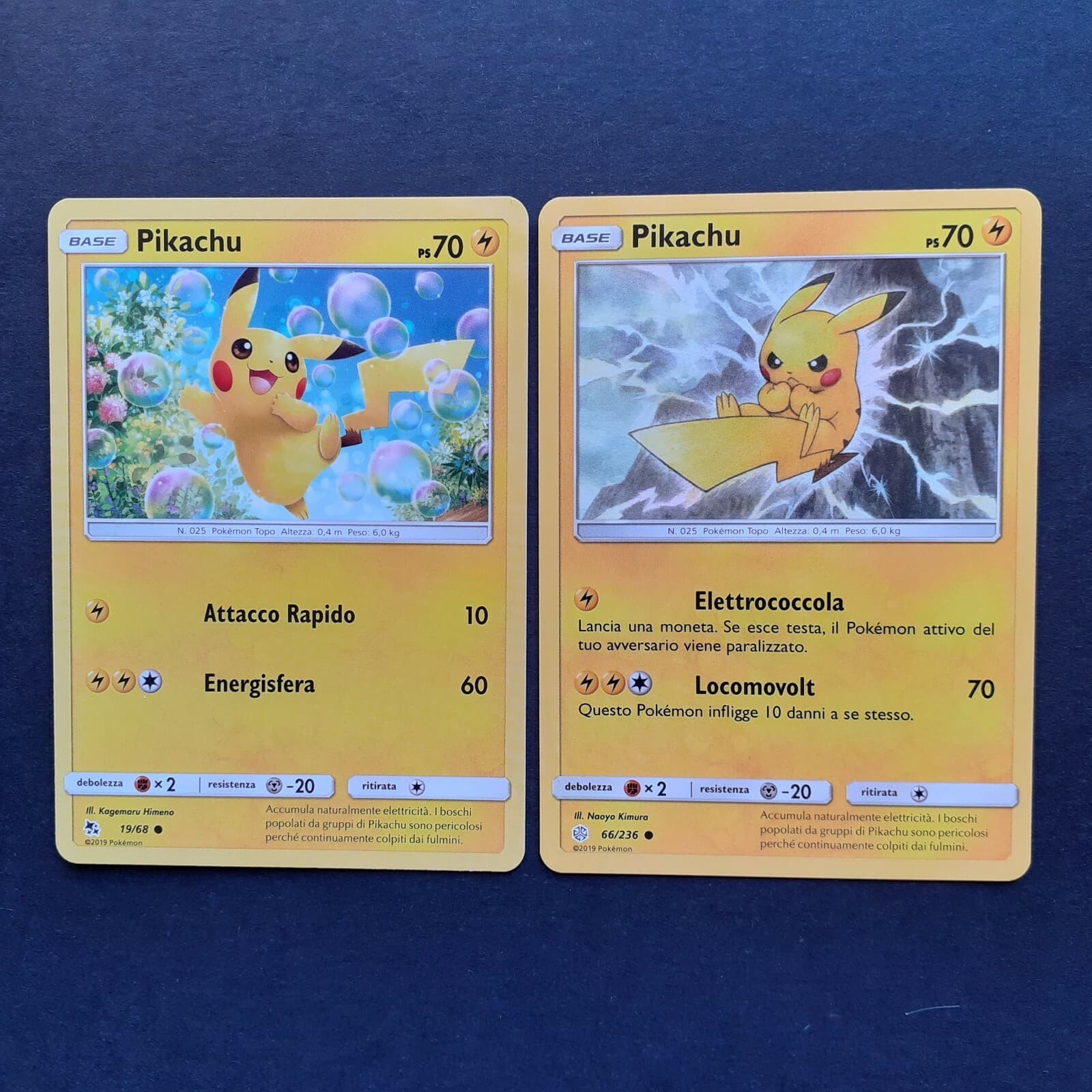 POKEMON 19/68 66/236 PIKACHU CARTE COMUNI SET DESTINO SFUGGENTE ECLISSI COSMICA