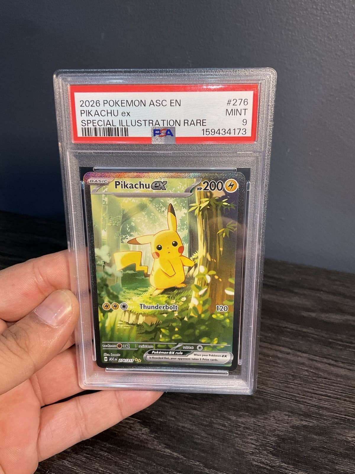 PIKACHU EX SIR 276/217 POKEMON ASCENDED HEROES 2026 276 PSA 9