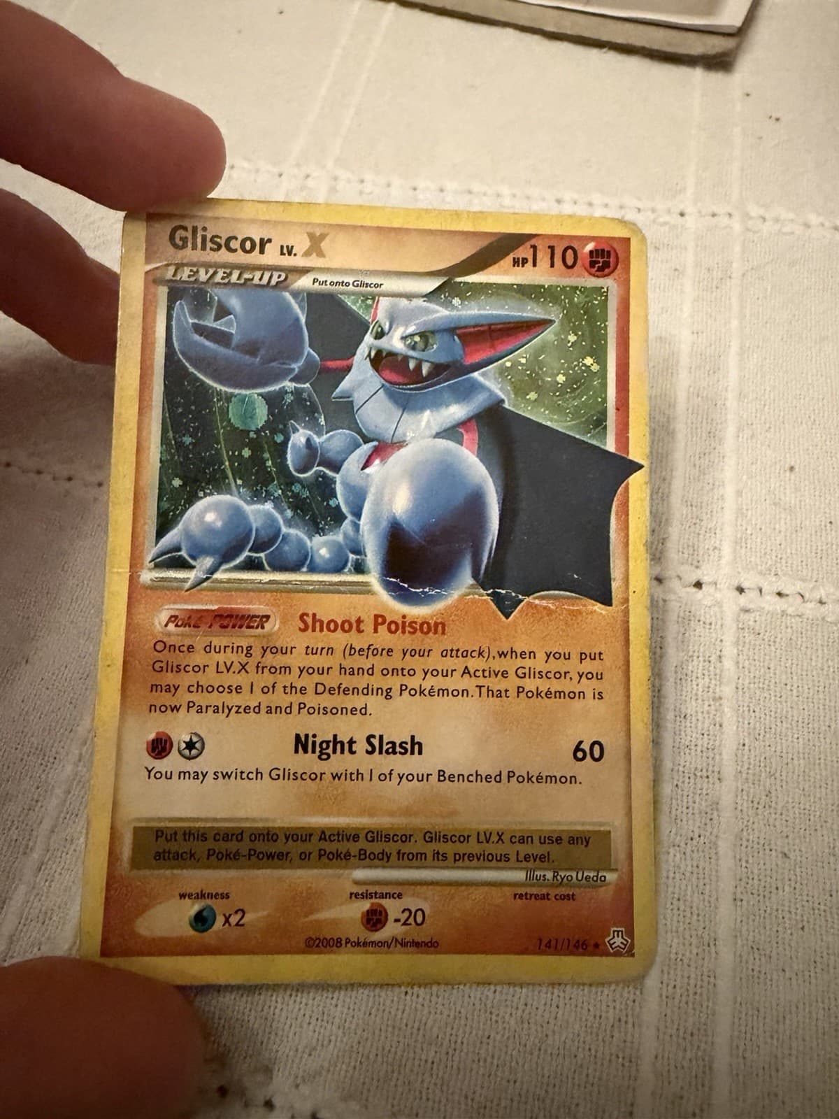 Pokemon TCG Gliscor LV.X 141/146 Legends Awakened Holo MP