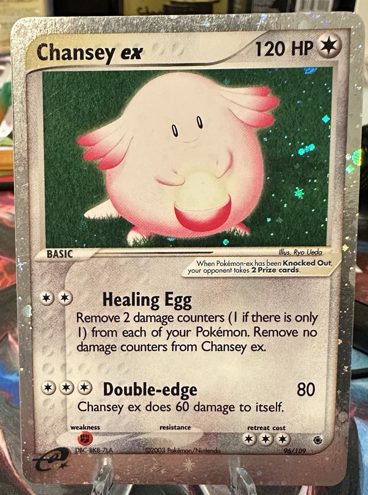 Pokemon Chansey ex Holo EX Ruby and Sapphire 96/109 NM