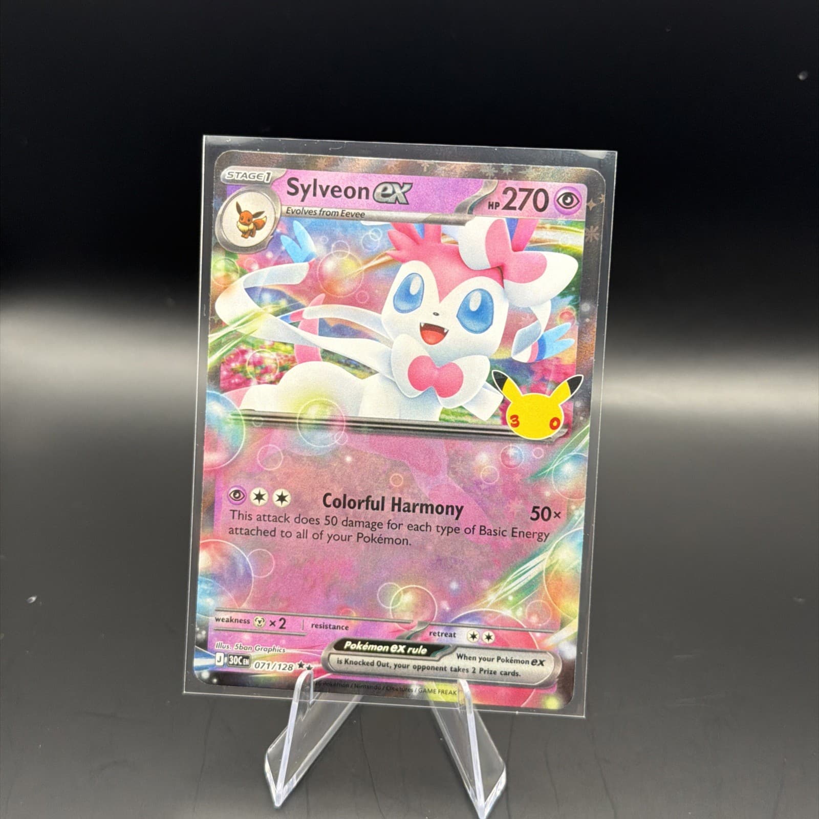 2026 Pokemon 30th Anniversary SYLVEON ex - 71/128