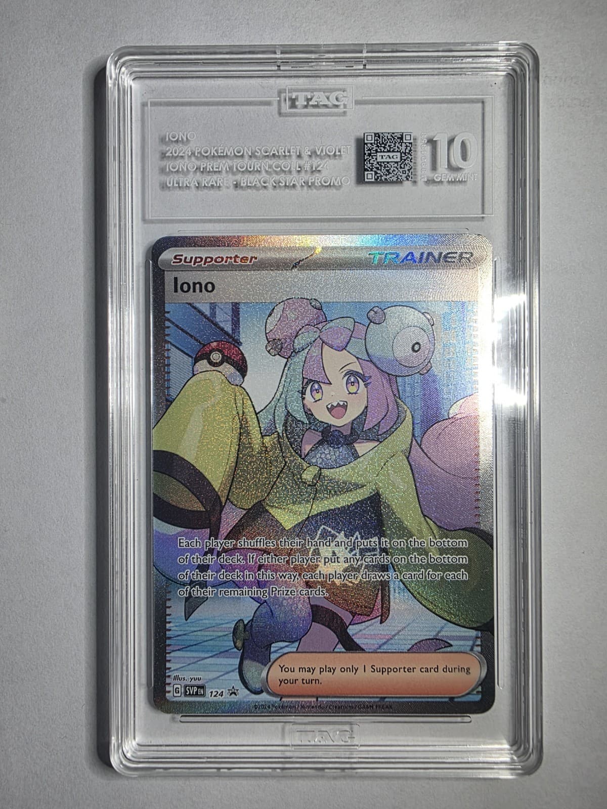2024 POKEMON SCARLET VIOLET PREMIUM TOURNAMENT COLLECTION IONO PROMO 124 PSA 10