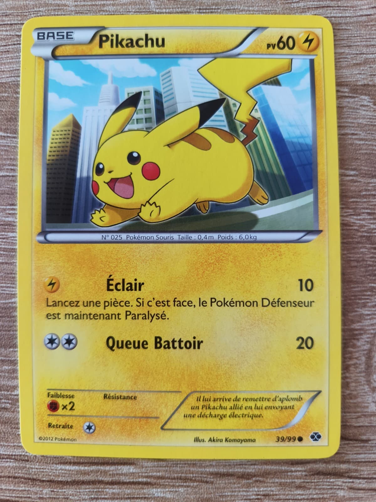 Carte Pokémon Pikachu 39/99 Noir & Blanc Destinées Futures Française NM 🔥🇨🇵🔥