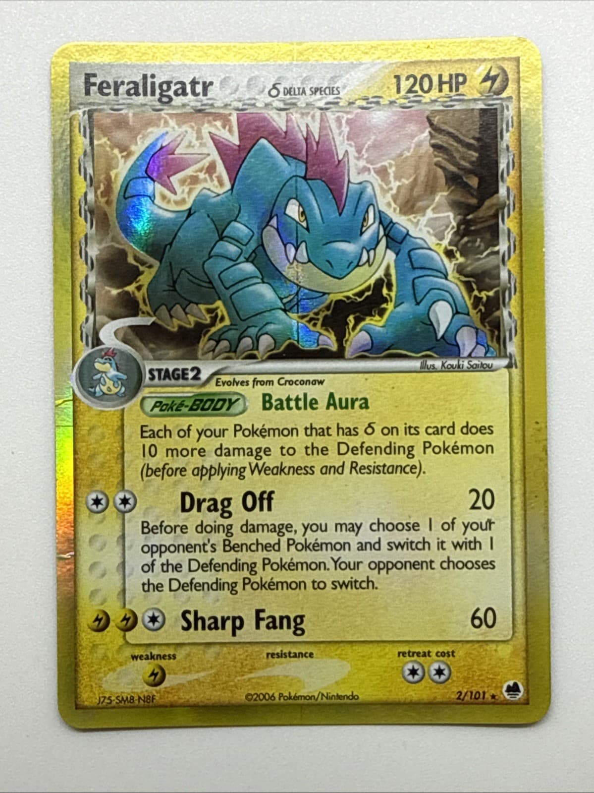 The Pokémon Company Feraligatr 2/101 EX Dragon Frontiers Delta Species Holo HP