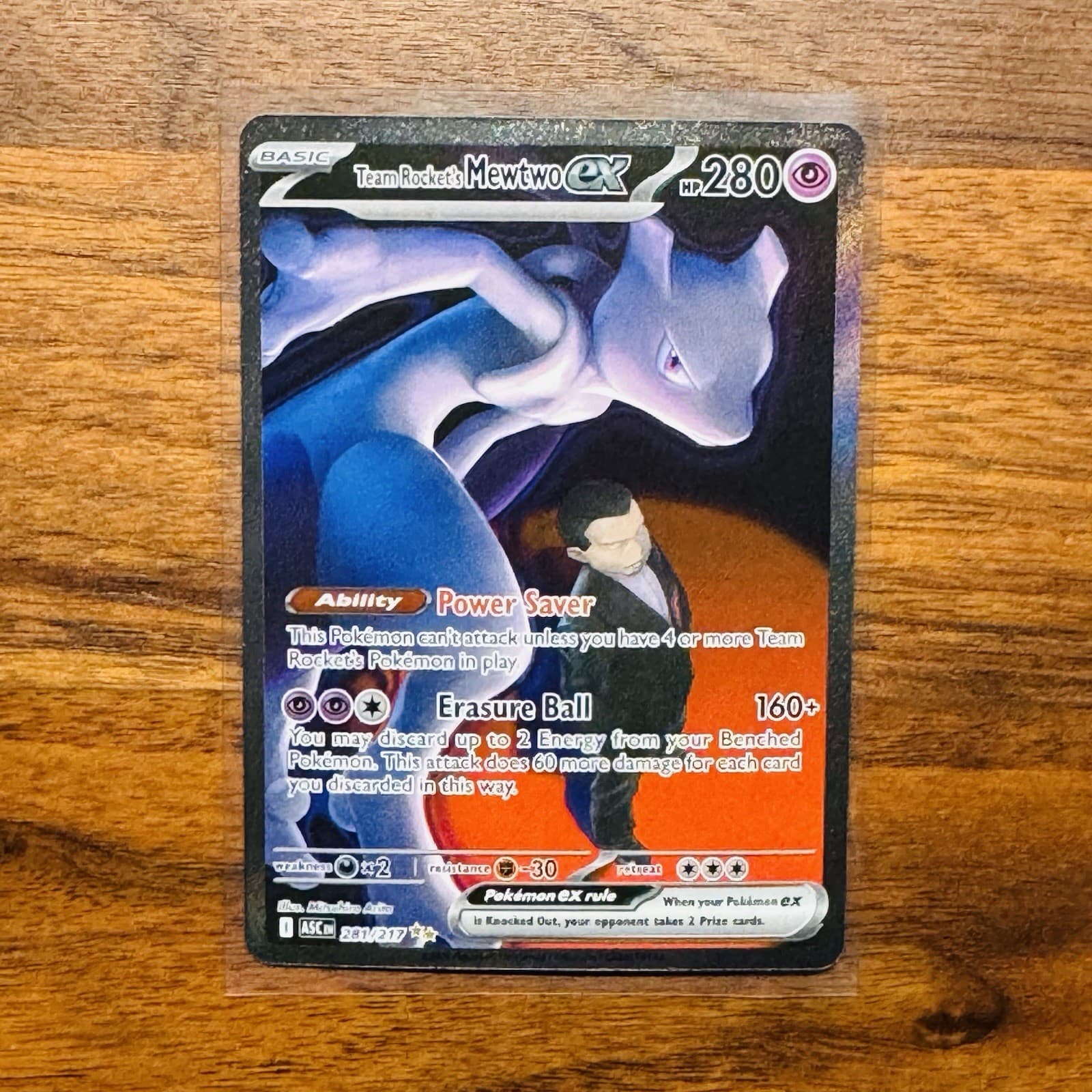 Pokemon Ascended Heroes Team Rocket's Mewtwo ex 281/217 SIR