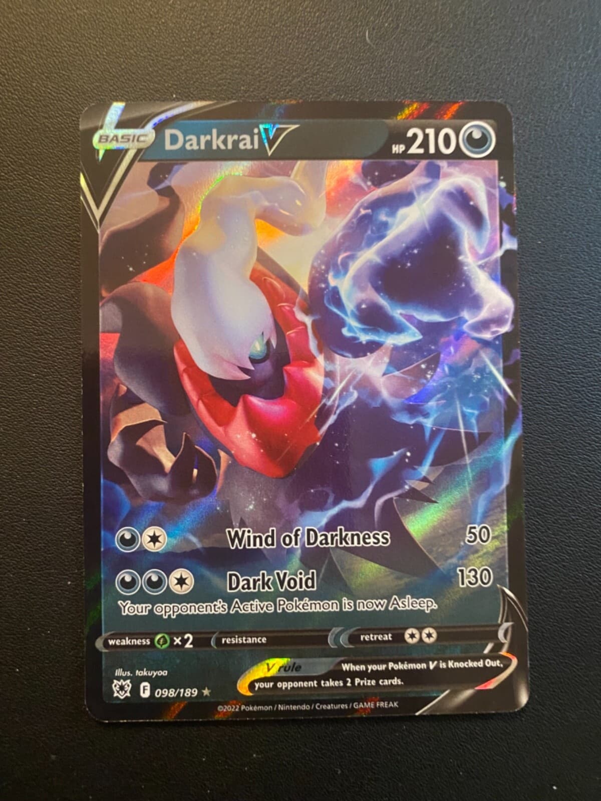 POKEMON TCG DARKRAI V ASTRAL RADIANCE ULTRA RARE 98/189!!