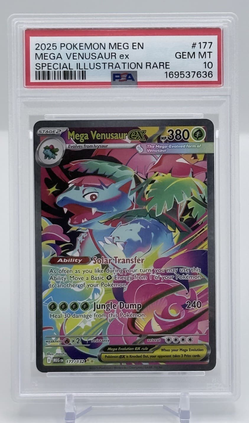 PSA 10 Mega Venusaur ex 177/132 Me01: Mega Evolution Holo
