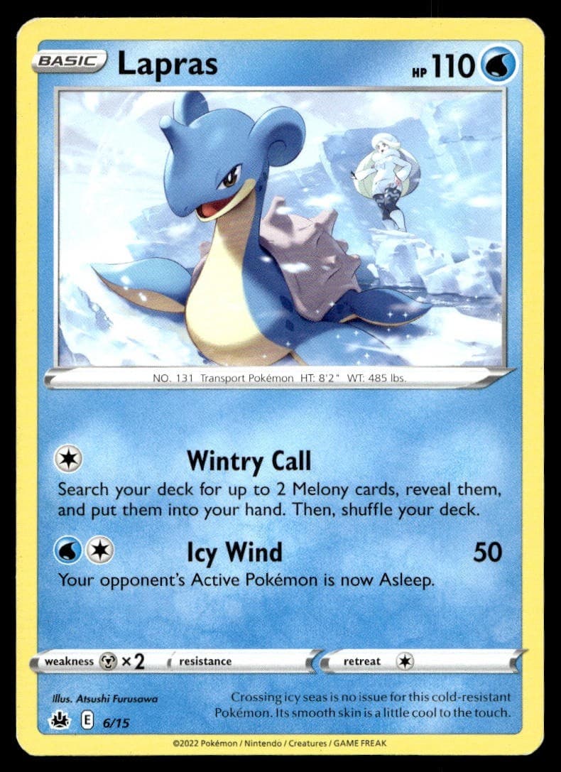 Lapras 6/15 Pokemon Card McDonald's 2022 Promo 110 HP Lightly Played NK