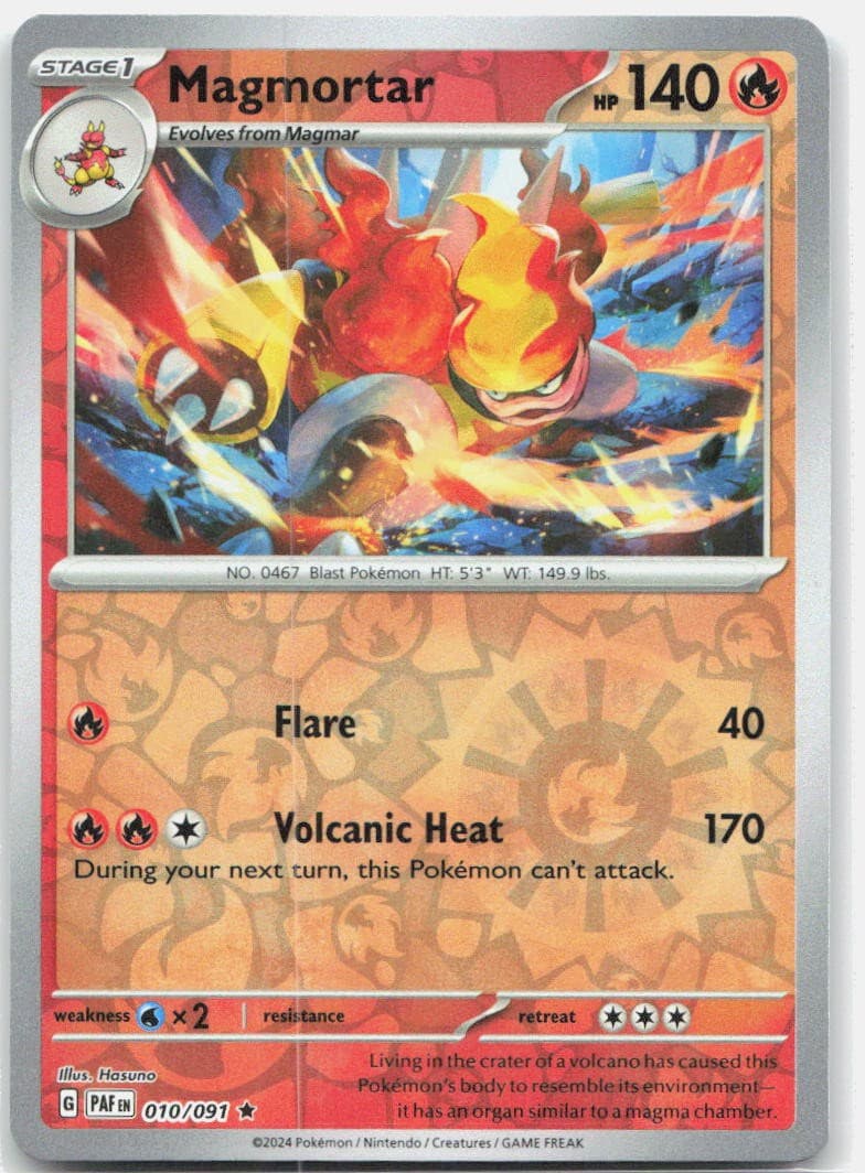 Magmortar (Paldean Fates) 10/091 Rare Deck Exclusives Pokemon Near Mint