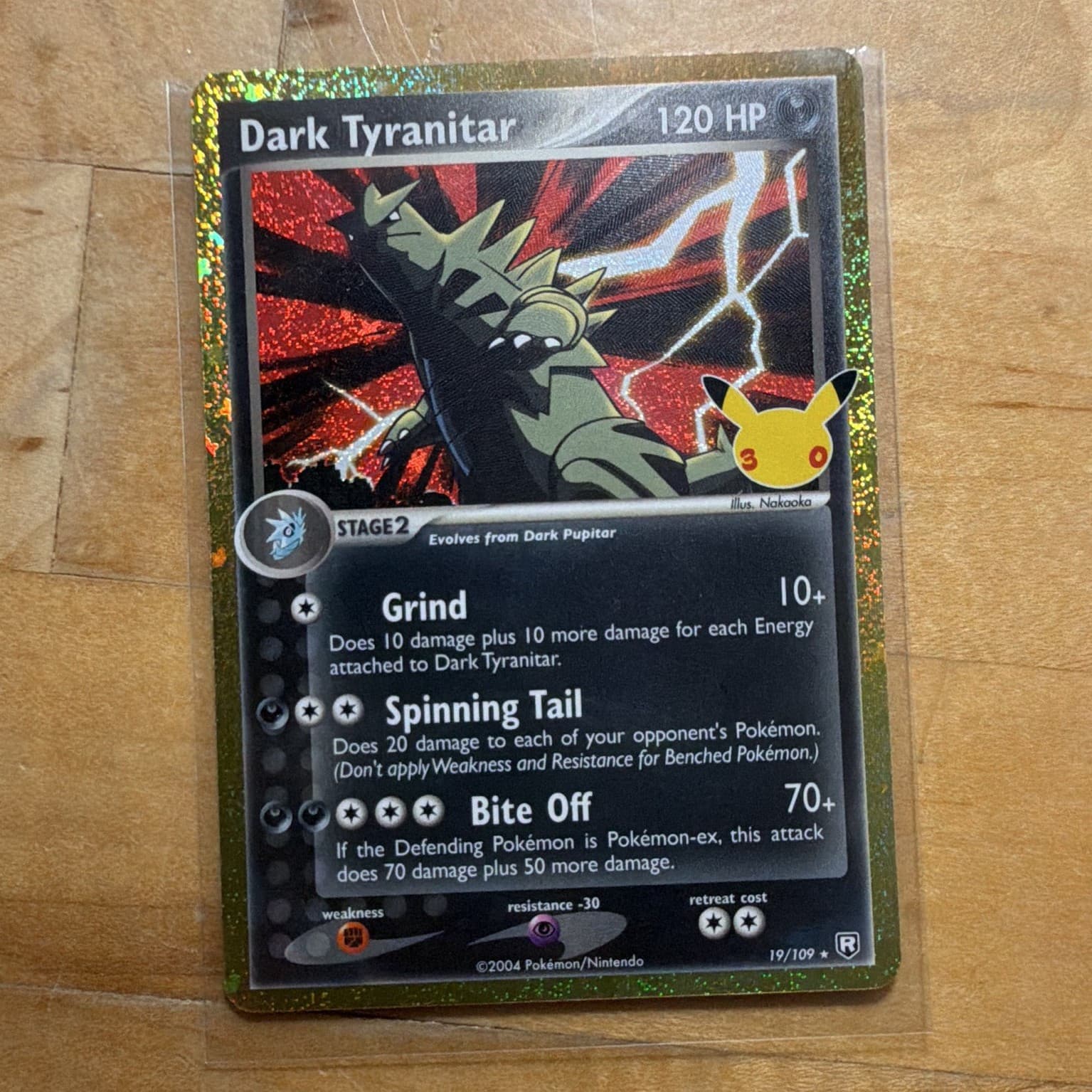 Pokemon Dark Tyranitar 19/109 ME: 30th Celebration Classic Collection Full Holo