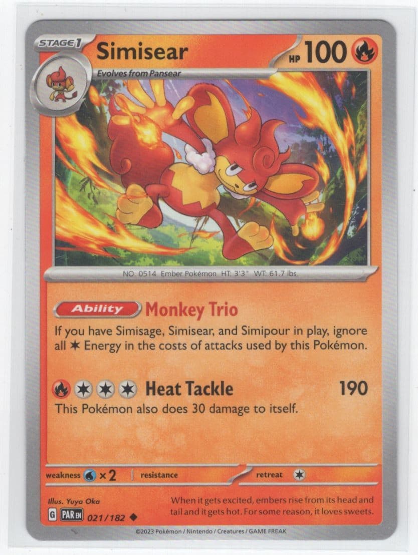 2023 Pokemon Paradox Rift Simisear Stage 1 #21