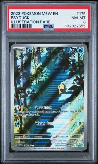 2023 POKEMON MEW EN-151 ILLUSTRATION RARE #175 PSYDUCK PSA 8