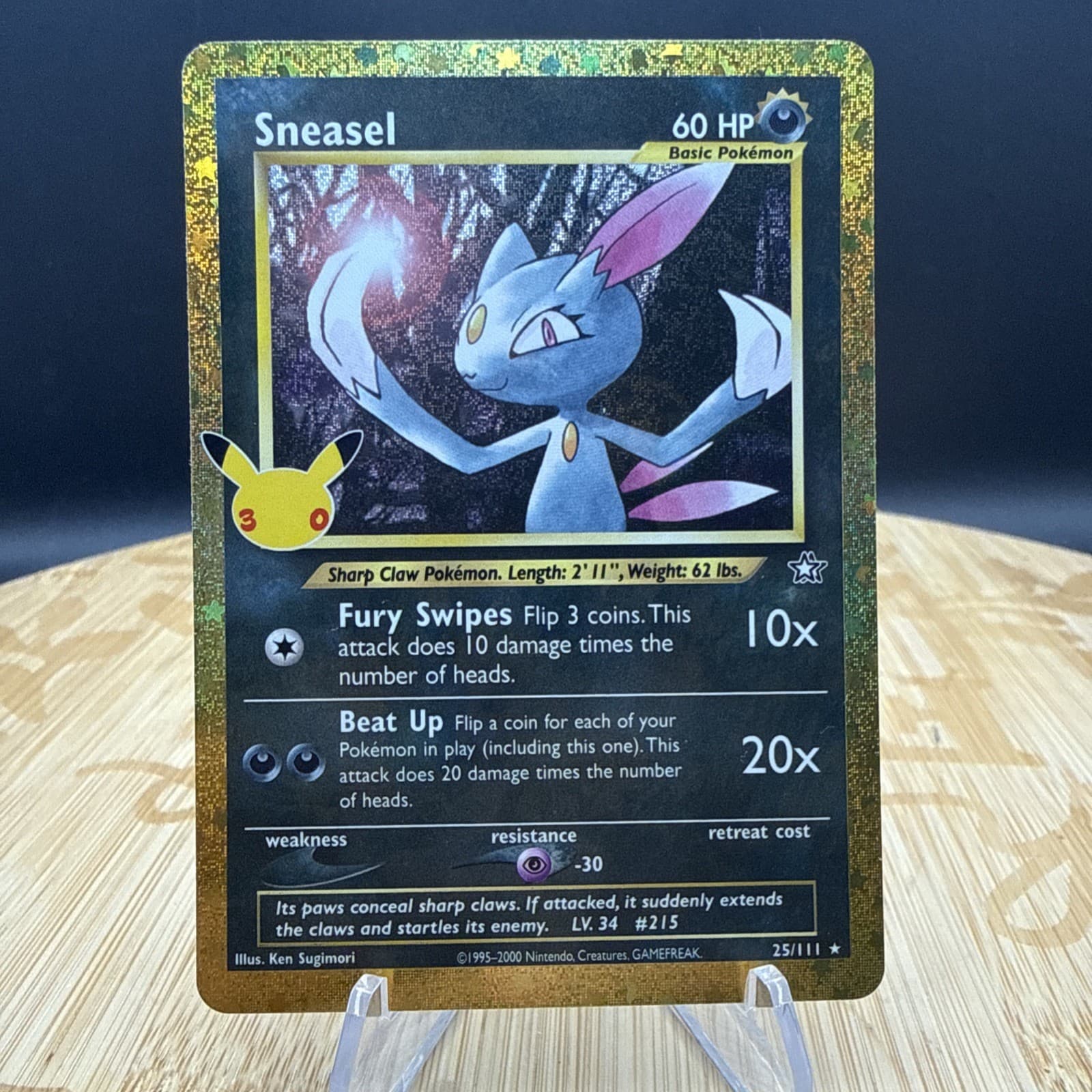 Sneasel - 30th Celebration Classic Collection Pokemon Card 25/111