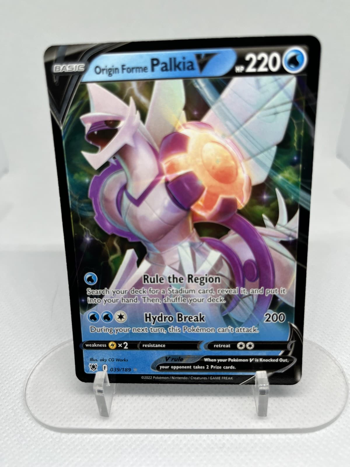 Origin Forme Palkia V 039/189 Ultra Rare SWSH10: Astral Radiance Pokemon Holo NM