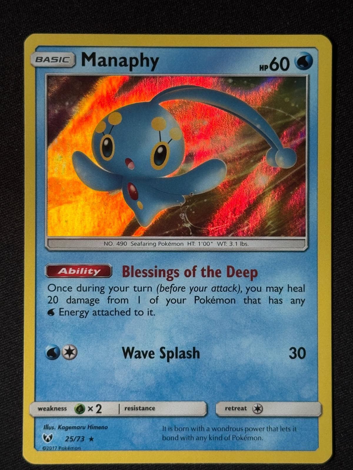 Manaphy 25/73 Holo Rare Shining Legends Pokemon NM/M