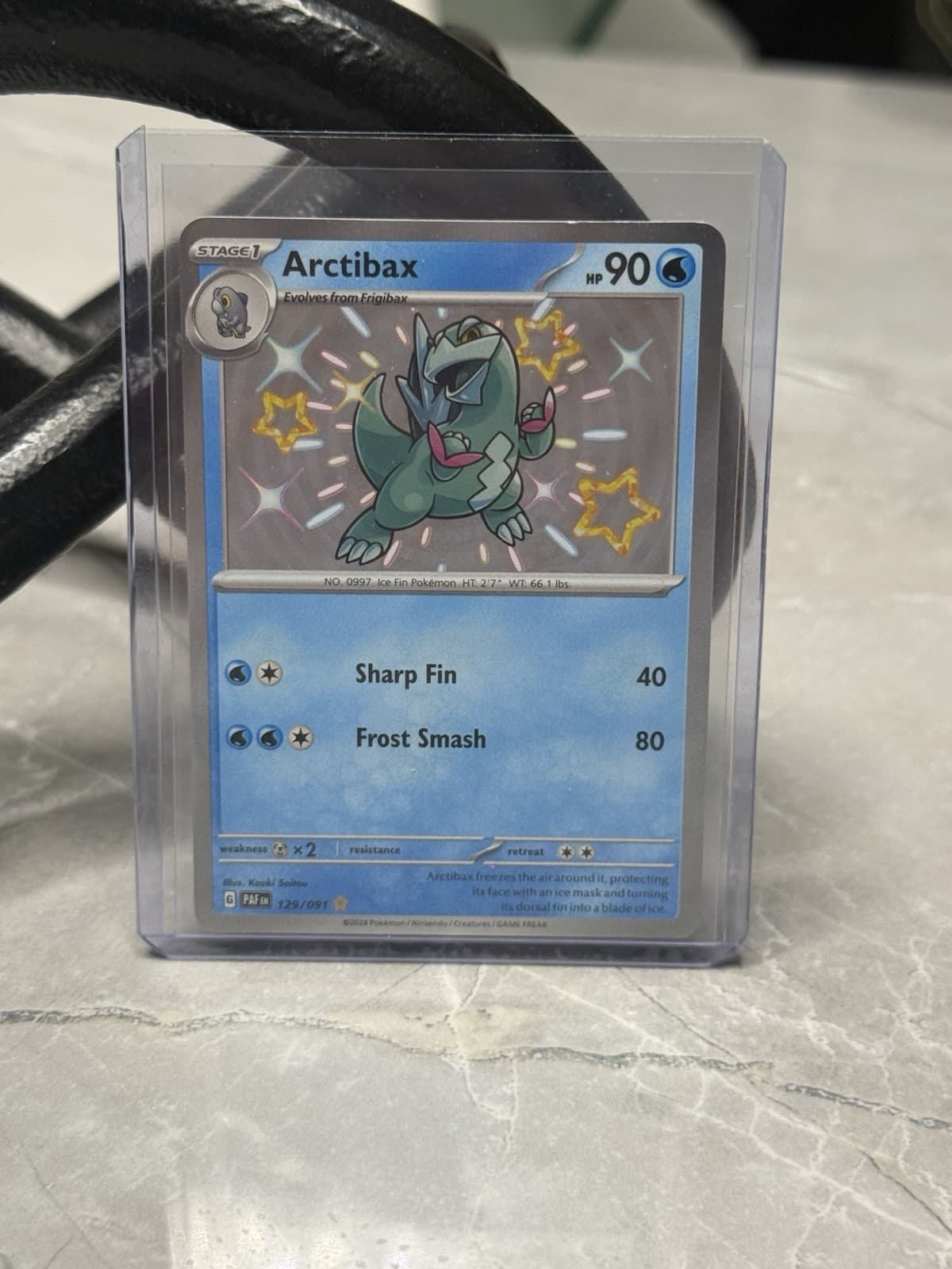 Arctibax 129/091 Shiny Rare Paldean Fates English Pokémon Card