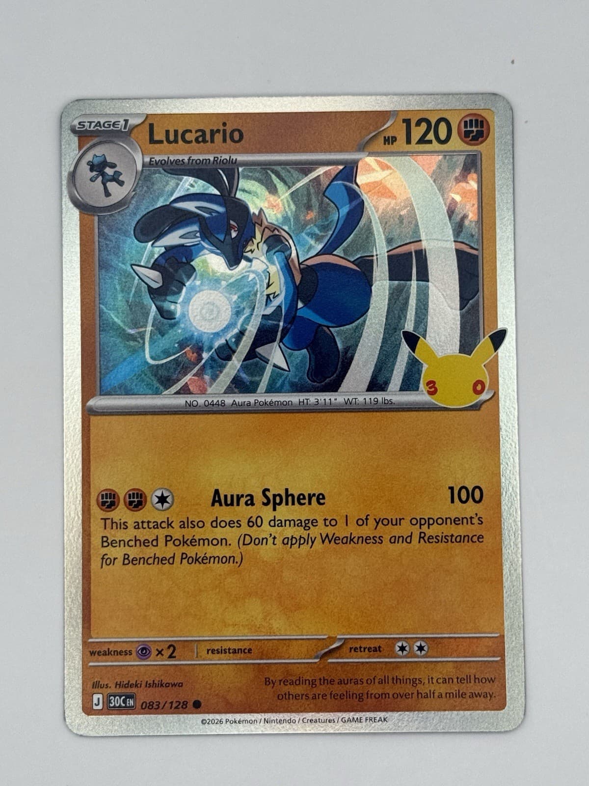 Lucario - 2026 Pokemon 30th Celebration 83/128