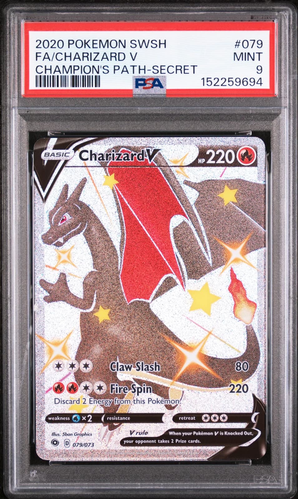 Charizard V 2020 Champion's Path #79 PSA 9