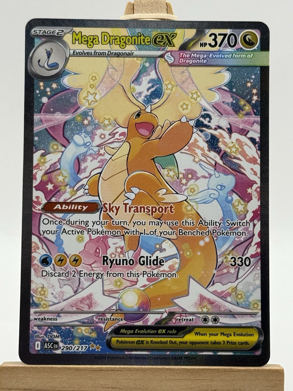 Mega Dragonite EX 290/217 Special Illustration Rare Ascended Heroes Pokemon TCG