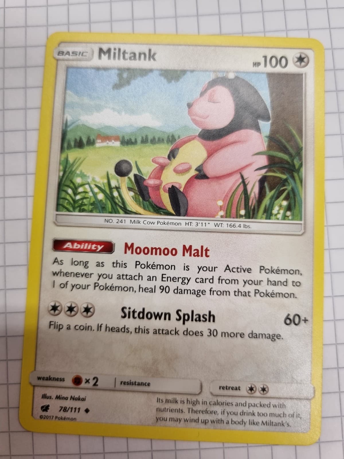 Pokémonkarte Miltank 78/111 Aufziehen der Sturmröte