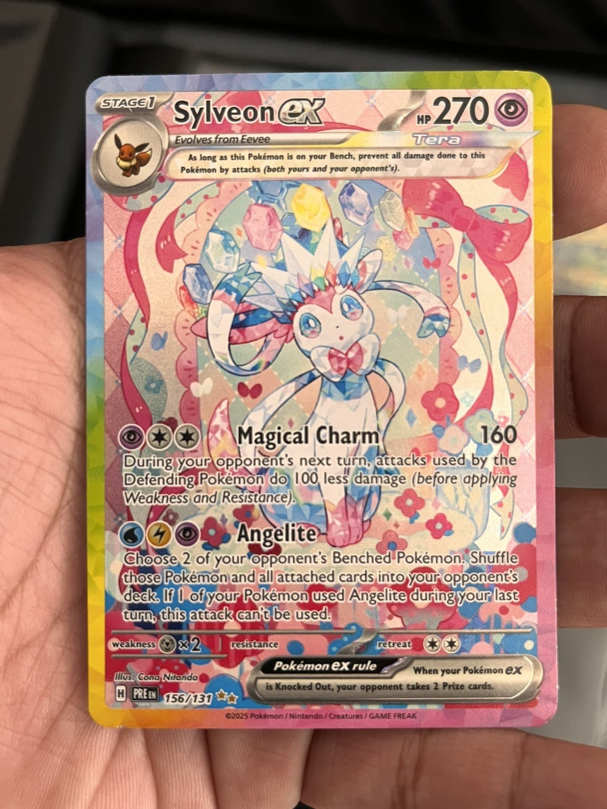 Pokemon TCG Sylveon ex 156/131 SIR Prismatic Evolutions Special Illustration NM