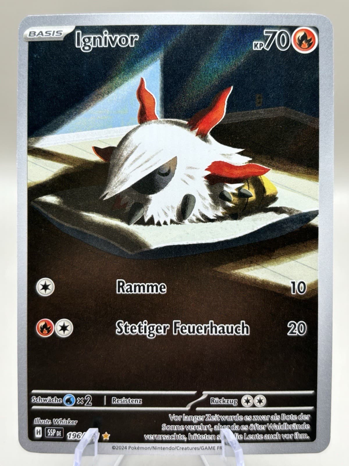 Pokemon Karte: Ignivor 196/191 Stürmische Funken SSP Near Mint Deutsch