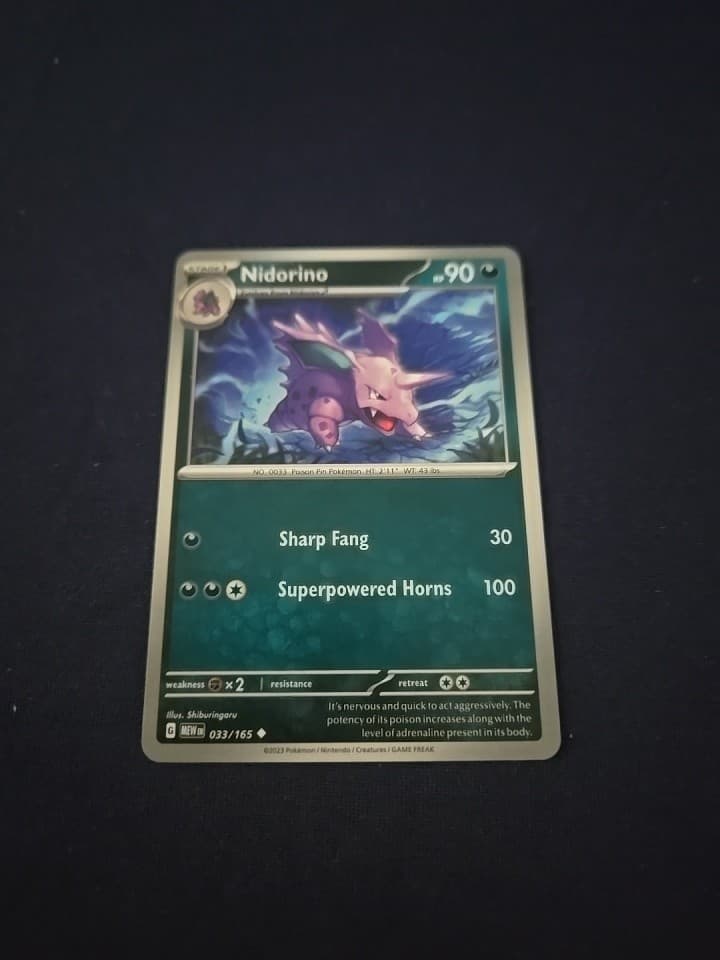Nidorino Pokemon Scarlet and Violet 151 Card 033/165 NM #33