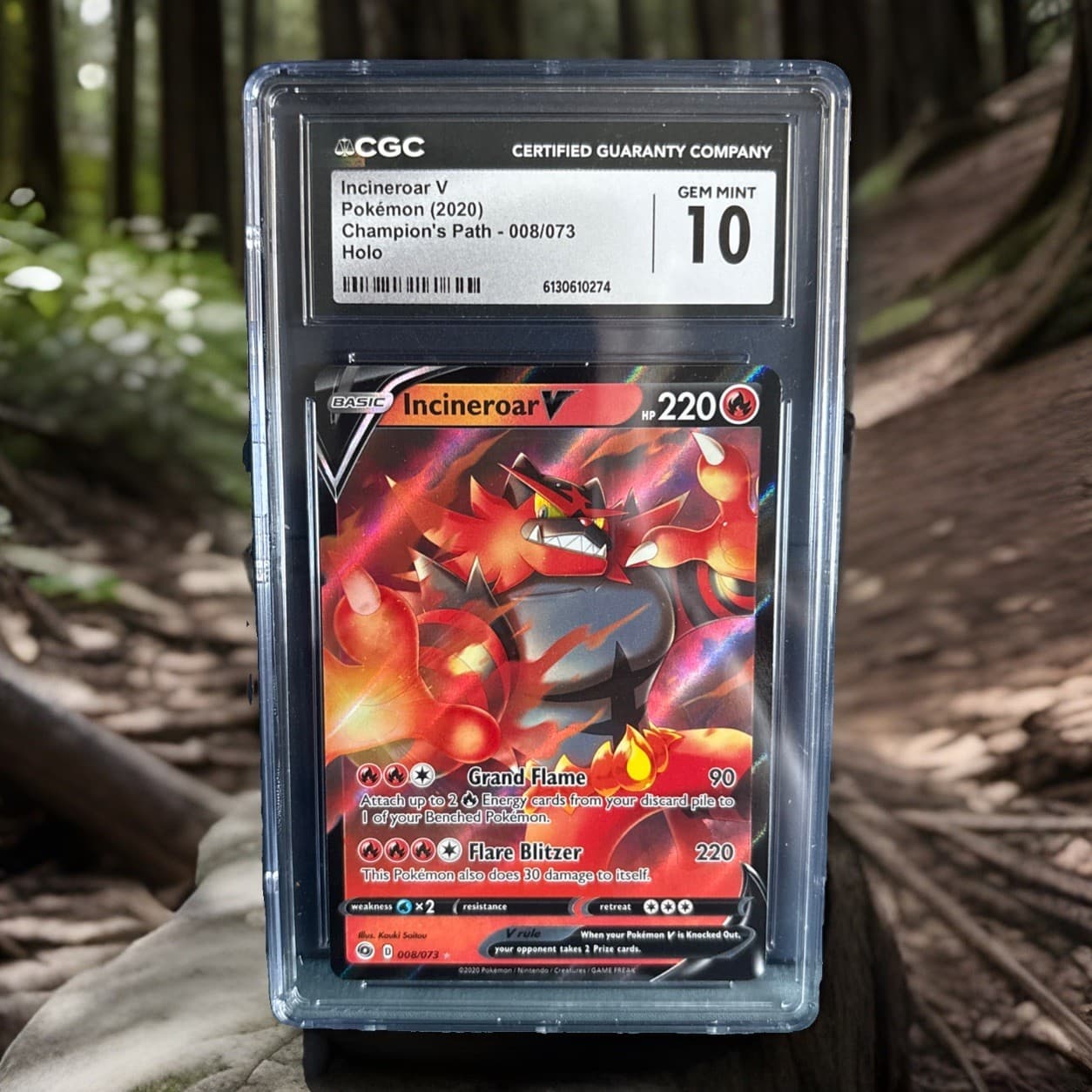 CGC 10 Incineroar V Champions Path Holo Ultra Rare 08/73 English