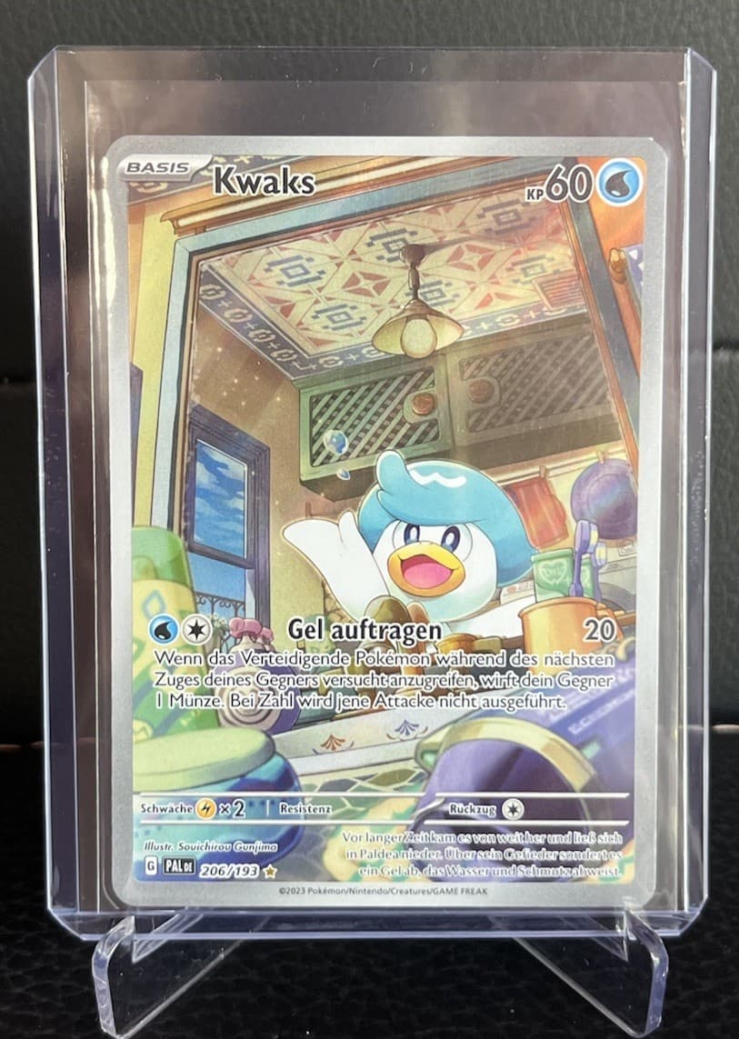 1x Pokemon Karte Kwaks AR 206/193 Entwicklungen in Paldea Deutsch