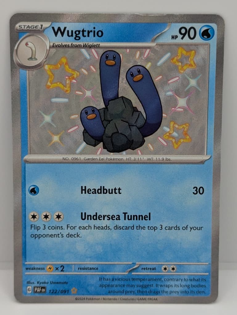 Wugtrio 122/091 SV: Paldean Fates Holo LP Pokemon