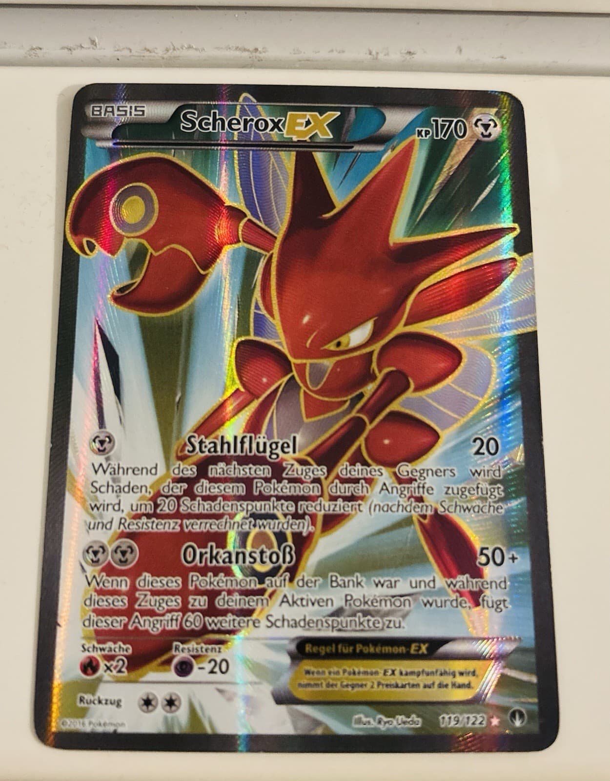 Pokemon | Scherox EX (119/122) Deutsch Turbostart Karte Exellent