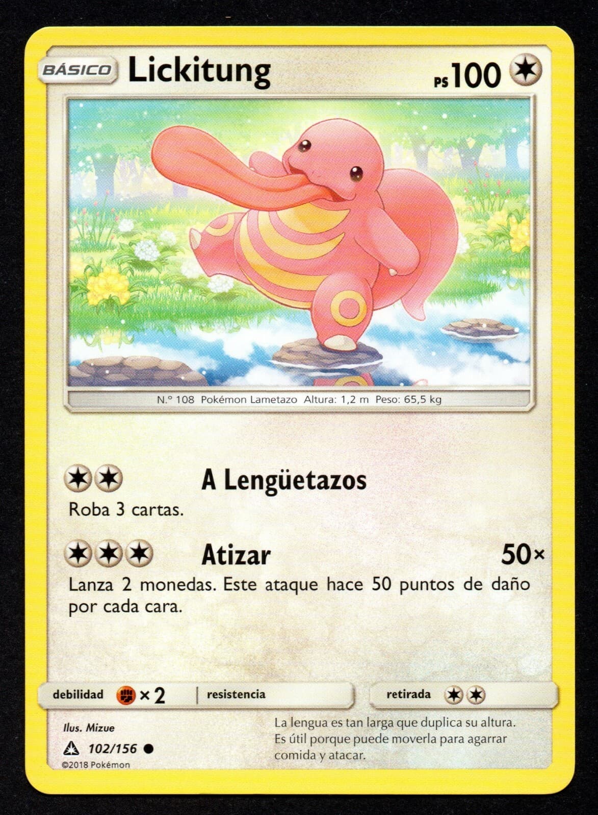 LICKITUNG 102/156 ULTRA PRISMA SOL Y LUNA CROMO POKEMON ULTRAPRISMA 2018 TCG