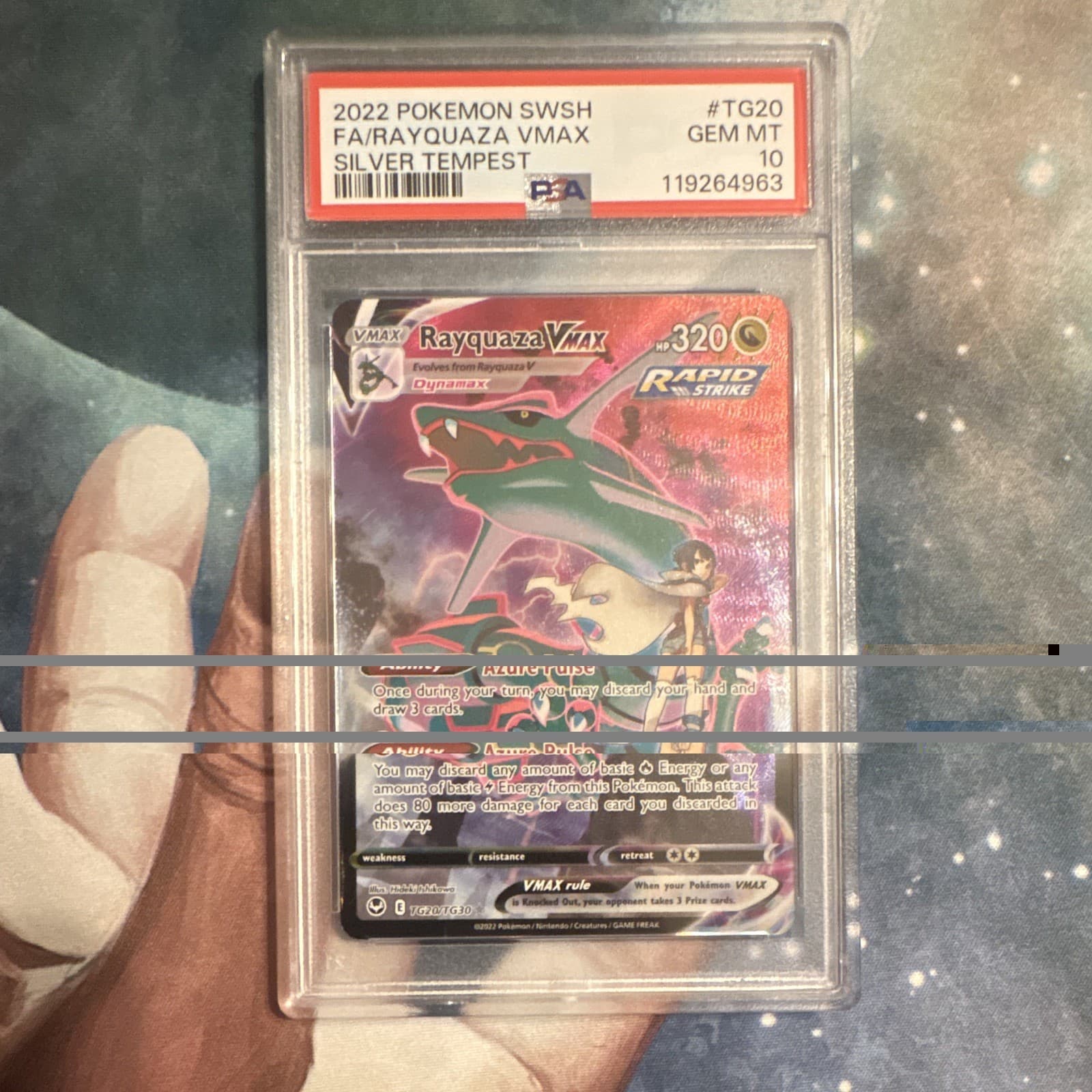 Rayquaza VMAX TG20/TG30 Silver Tempest Trainer Gallery Holo PSA 10 2022
