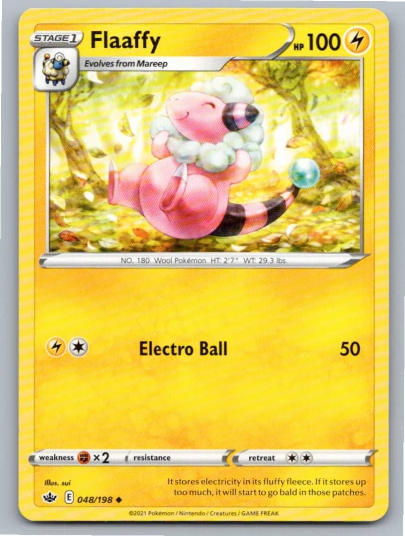 2021 POKEMON FLAAFFY CHILLING REIGN 048/198 UNCOMMON NM A51080 FREE S&H