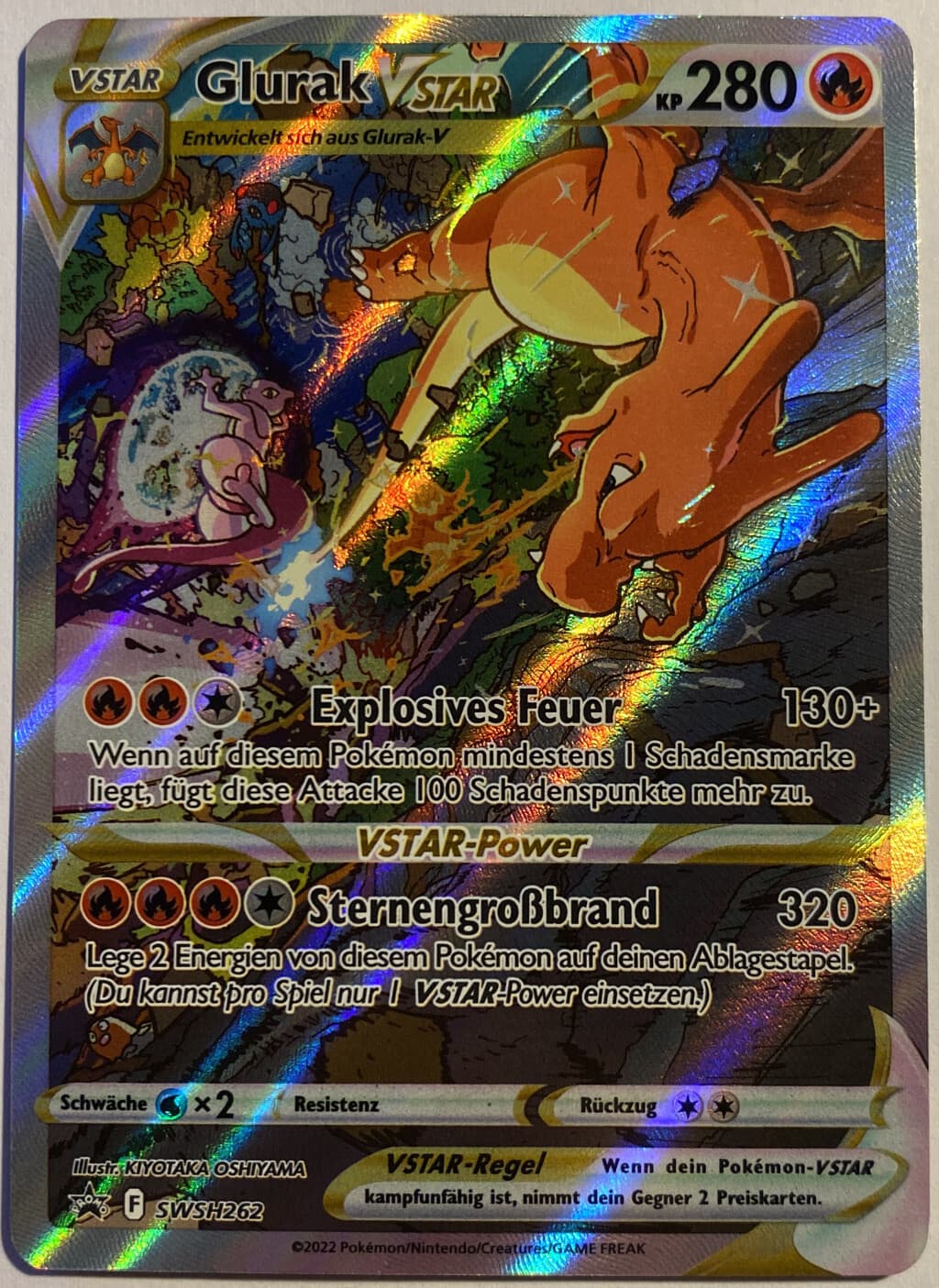 Pokemon Glurak VSTAR Alternative Art | Deutsch SWSH262 Promo | Near Mint