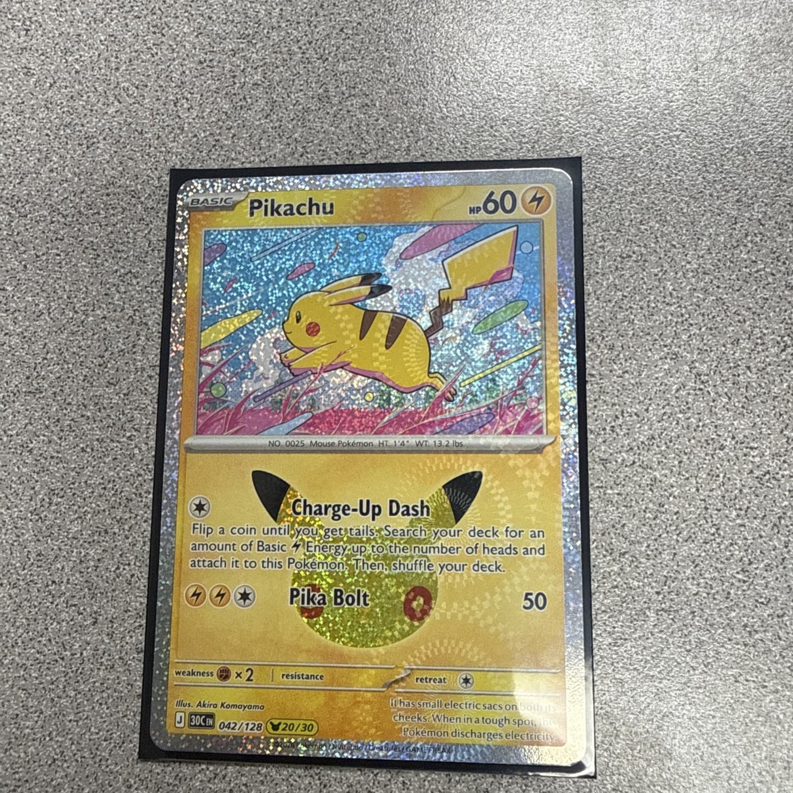 Pikachu 30th Celebration #42/128 20/30 Holo Pokemon TCG English