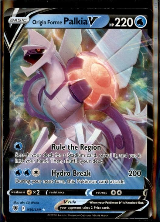 Origin Forme Palkia V 039/189 Holo Ultra Rare Astral Radiance Pokemon Near Mint