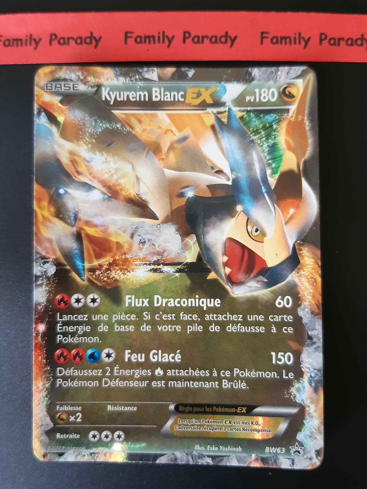 Kyurem Blanc Ex 180pv BW63 Carte Pokemon Promo Français