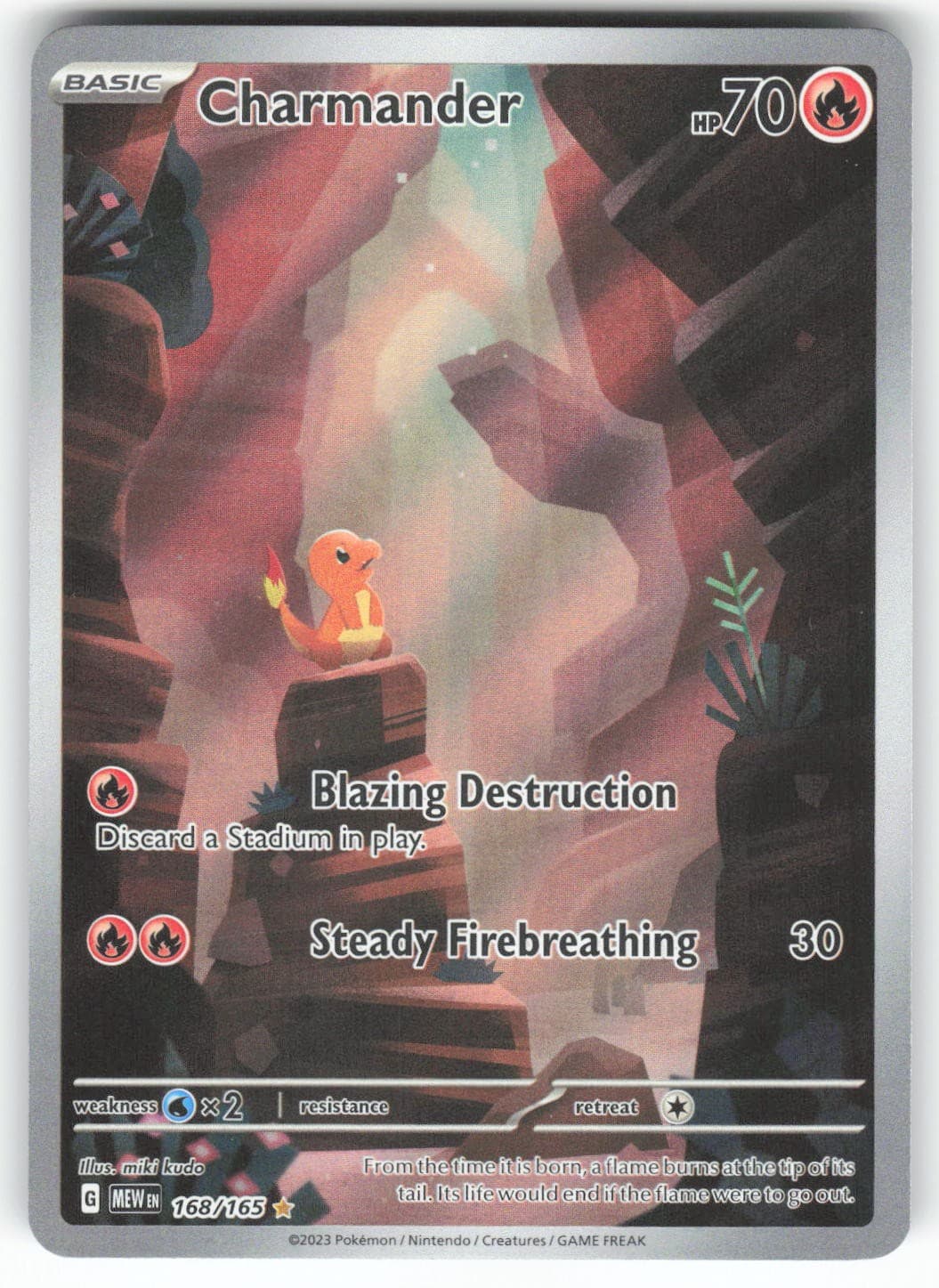 Charmander 168/165 Illustration Rare 151 Pokemon Holo Near Mint