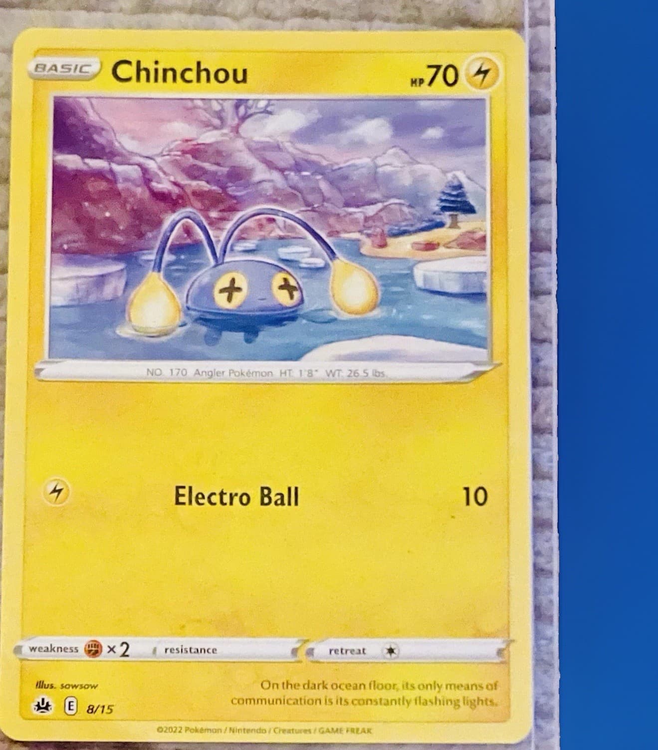 The Pokémon Company Chinchou 008/015 McDonald's 2022 Promo Regular Pokemon TCG